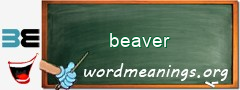 WordMeaning blackboard for beaver